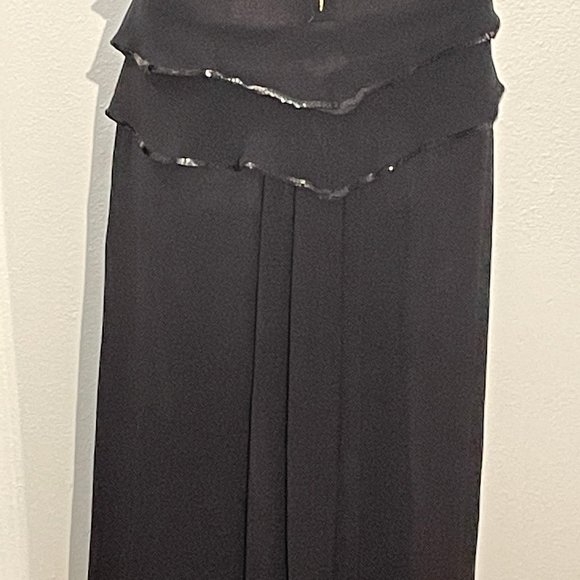 Unique Vintage Black Sequined Evening Gown - Picture 5 of 5